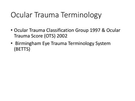 Classification Staging Grading In Ophthalmology