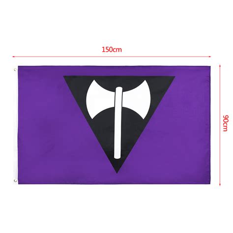 90X150CM LGBTQIA LGBT Rainbow Butch Labrys Lesbian Pride Flag Axe