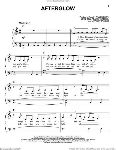 Pin on Taylor Swift Sheet Music