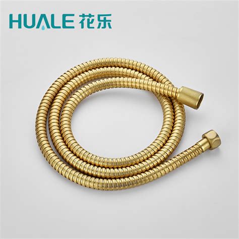 H Gold Color Ss Shower Flexible Hose Hot Water Flexible Metal Stainless Steel Bag Packing