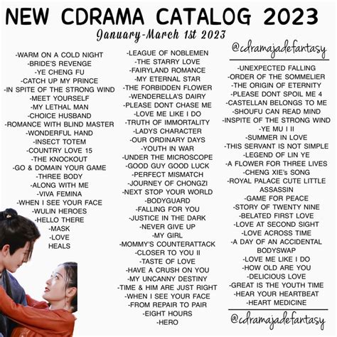 2023 Cdramas | Chinese drama checklist, Korean drama list, Good movies ...