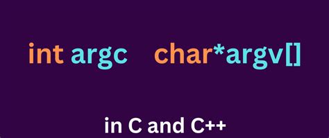 What Int Argc And Char Argv Means In C Or C Programming Language