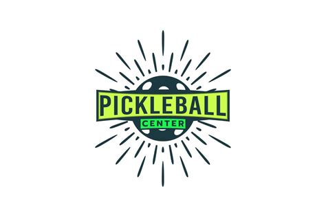 Pickleball Logo With A Combination Of A Ball For Pickleball And Spark