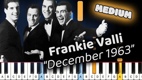 Frankie Valli The Four Seasons December 1963 Piano Tutorial Oh What