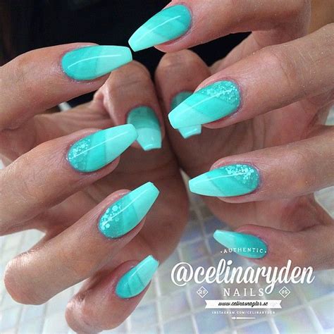 Tiffany Blue Acrylic Nails