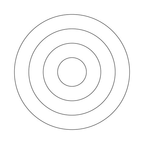 Polar Grid Of Concentric Circles Circle Diagram Divided On Three