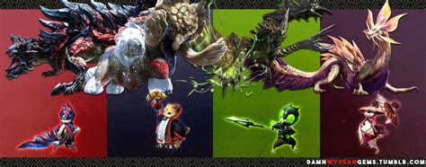 Damn Wyvern Gems - - Monster Hunter X Flagship Monsters and Felyne...