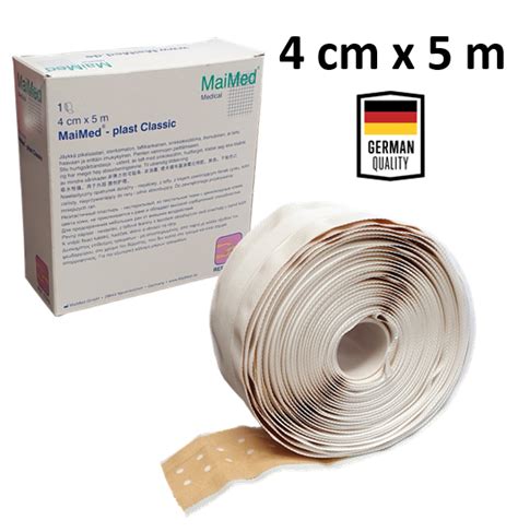 Plaster z opatrunkiem tkaninowy nieelastyczny do cięcia 4 cm x 5 m