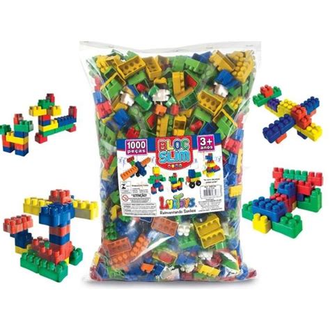 Blocos de montar multiblocos blocos de encaixe luctoys 1000 peças