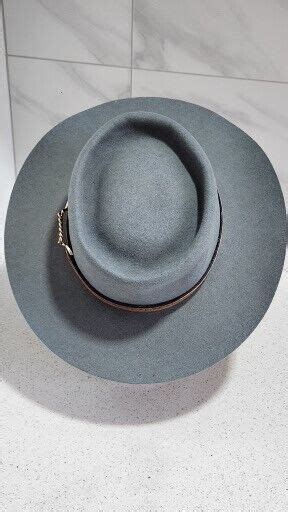 Genuine Mens Vintage Akubra Blue Dallas Pure Fur Fe Gem