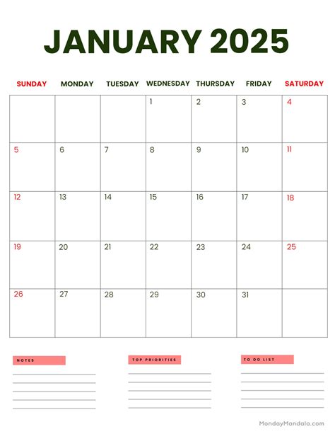 January 2025 Calendar Business Days Gill Fernande