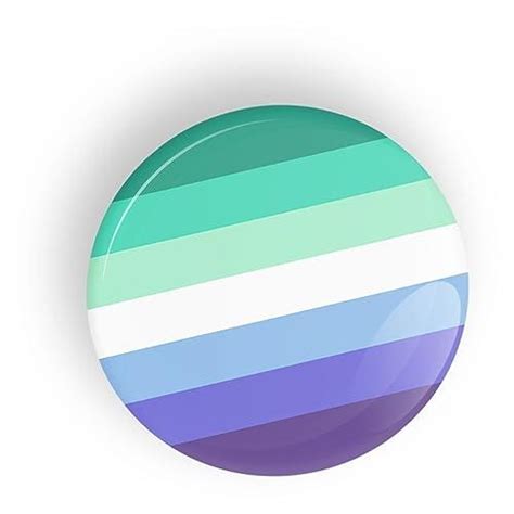 Gay Male Pride Flag MLM Pin Badge Button Or Fridge Magnet LGBT LGBTQ LGBTQI LGBTQIA Pacifiko