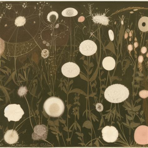 Hilma Af Klint Beautiful Wild Flowers In A Field · Creative Fabrica