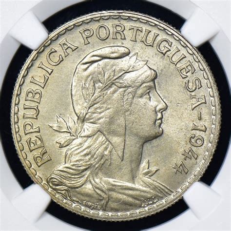 Portugal Republic 1 Escudo 1944 NGC MS65 Muito Rara Catawiki