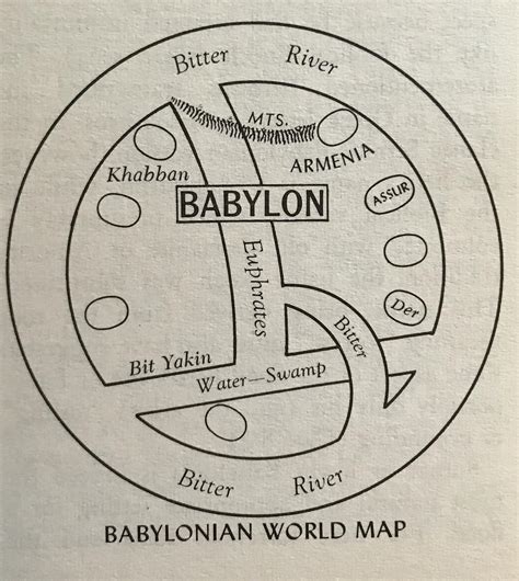 Babylonian Map of the World from Ancient Cuneiform Tablet (~6th century ...