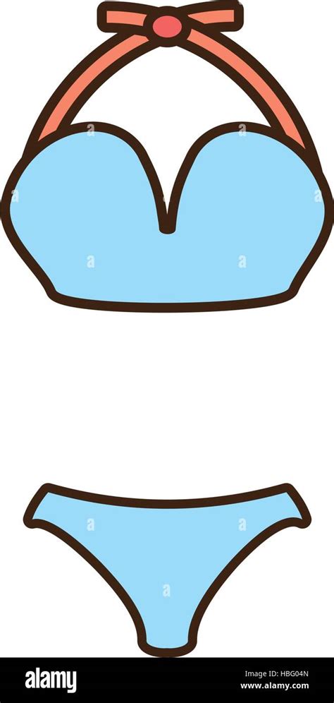 Blue Bikini Beach Vacation Icon Vector Illustration Eps Stock Vector Image Art Alamy