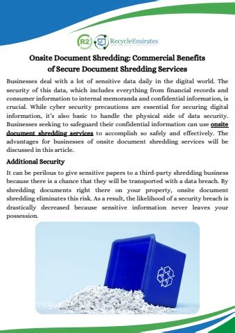 Onsite Document Shredding Commercial Benefits Of Secure Document