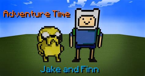 Adventure Time Jake And Finn Pixel Art Minecraft Project