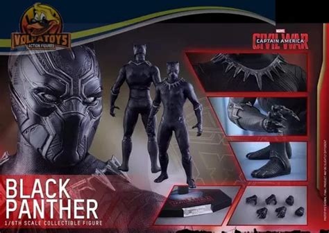 Action Pantera Negra Guerra Civil Vingadores Hot Toys Parcelamento Sem Juros
