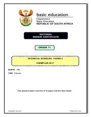 Technical Sciences P2 Exemplar GR 11 2017 Eng Pdf NATIONAL SENIOR