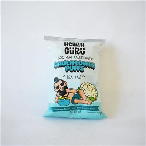 Health Guru Cauliflower Puffs Sea Salt 56g All About Organics Online