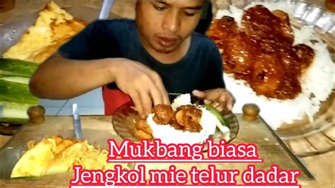 Mukbang Kombinasi Jengkol Mie Telur Dadar Menu Makan Malam Mukbang