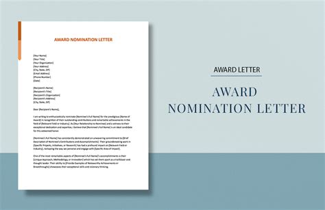 Award Nomination Letter in Word, Google Docs, Pages - Download | Template.net