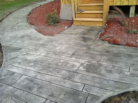 Wood Stamped Concrete Patio Ideas