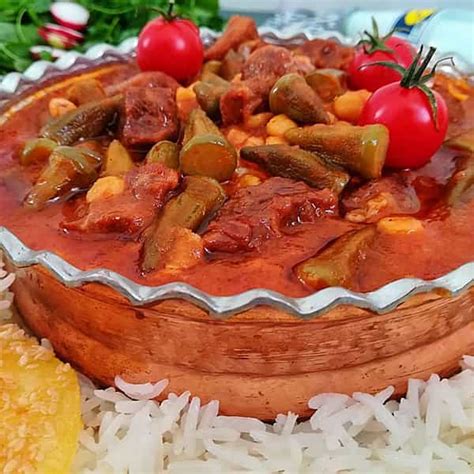 طرز تهیه خورش بامیه فوق العاده خوشمزه و مجلسی جنوبی معرف