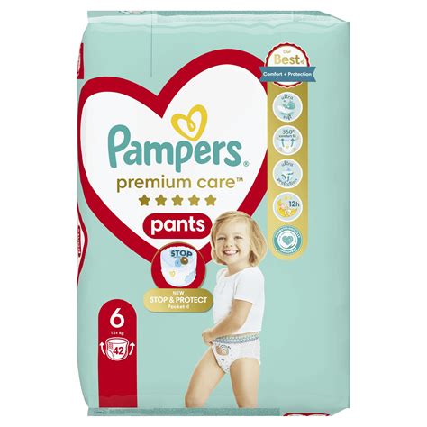 PAMPERS Pants Premium Care 6 Pieluchomajtki 15 Kg 42 Sztuki 15495590055