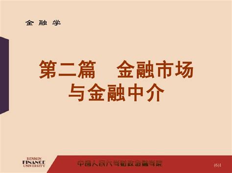 第六章 金融市场概述黄达金融学ppt25word文档在线阅读与下载免费文档