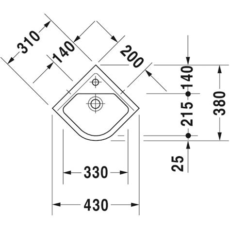 Bim Object Wash Basins Starck 3 Corner Sink White High Gloss 430 Mm