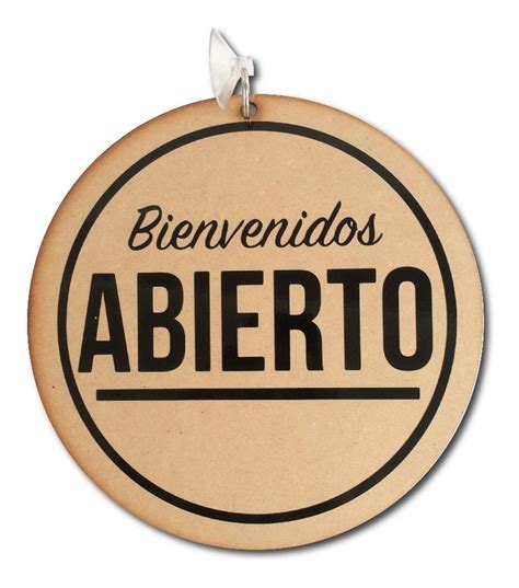 Letrero Abierto Cerrado Redondo Puerta 19500 En Mercado Libre