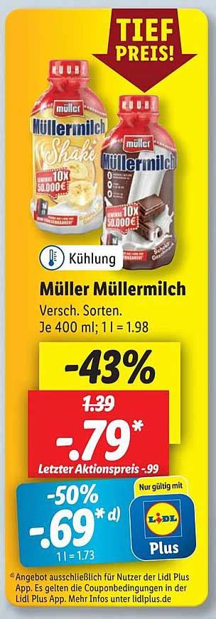 Müller Müllermilch Angebot bei Lidl 1Prospekte de