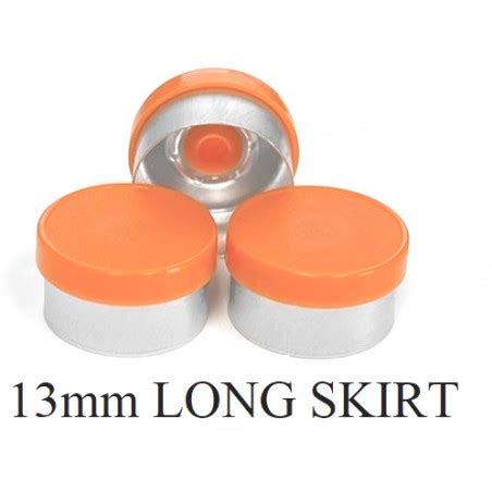 Orange 13mm Long Skirt Flip Cap Vial Seal Bag Of 1000