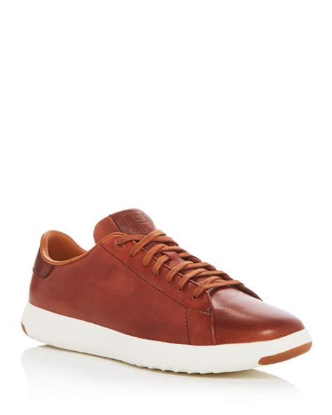 Cole Haan Leather Grandpro Tennis Shoes in Brown for Men - Lyst