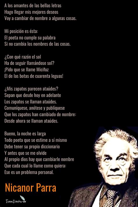 Team Poetero On Twitter Poema Cambios De Nombre Del Gran Nicanor