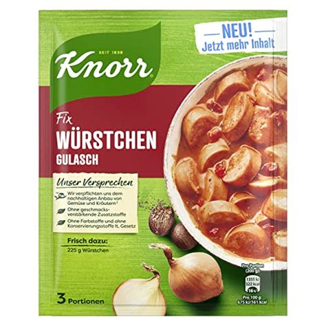 Knorr Fix Würzmischung Würstchen Gulasch für ein leckeres