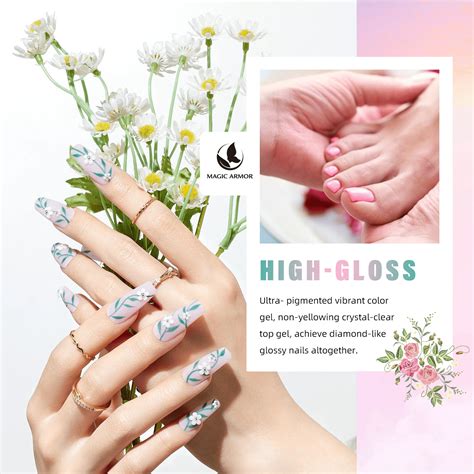 Pack Color Gel Nail Polish Set Soakable UV LED Nude Gray Pink Blue Floral Rhapsody Series