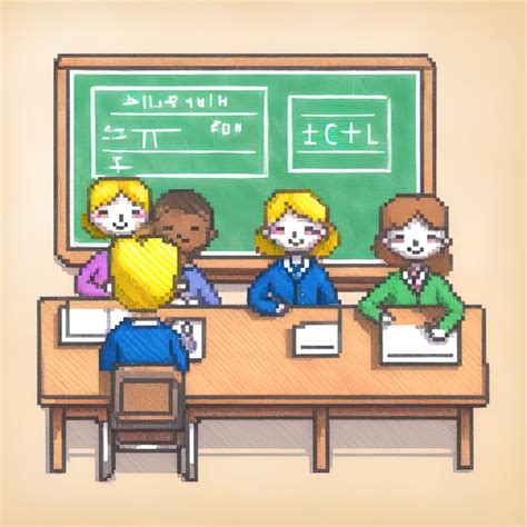 premium ai image illustration   group  children   lesson