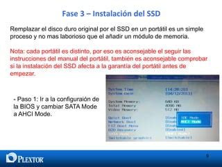 Plextor Actualizacion De Un Disco Duro Normal A Ssd En Un Port Til Ppt