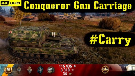 World Of Tanks Conqueror Gun Carriage Replay 5 Kills 7 4K DMG Patch 1