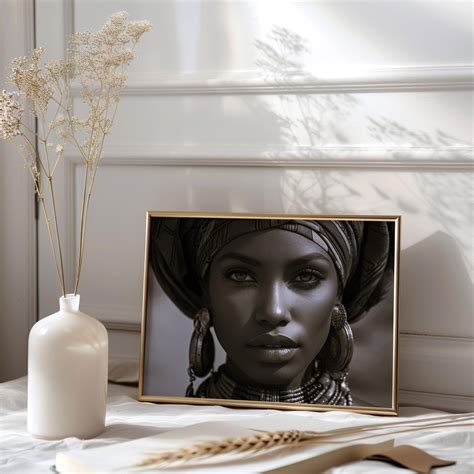 African Woman Wall Art African Art Digital Prints Wall Art Black