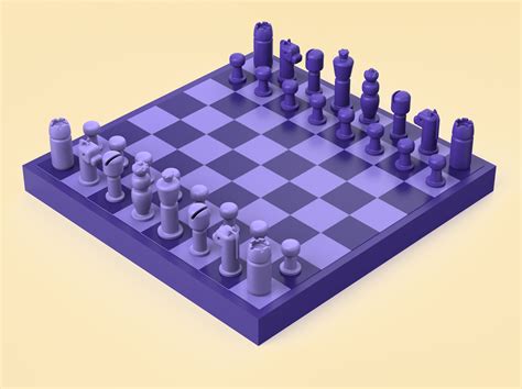 STL file Chess Set: Flat Design ♟️ ・3D printing idea to download・Cults