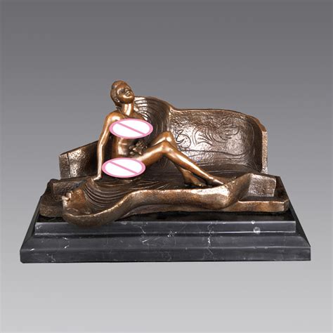 Table Decor Bronze Art Naked Belle Sculpture Erotic Sexy Lady