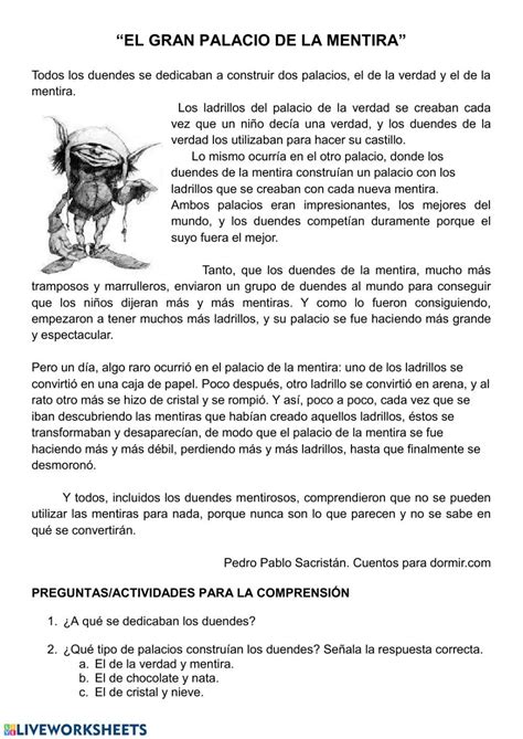 Comprension Lectora Kinder Ficha Interactiva Topworksheets Hot Sex