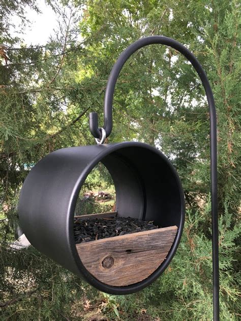 Modern Bird Feeder Large Black Birdfeeder 7 14 Tube W Etsy Modern