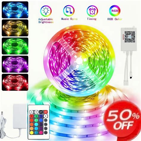 Teckin Multi Color Multi White Waterproof 32ft RGB Color Changing LED