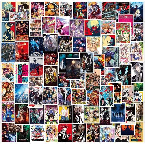 Buy Pcs Anime Stickers Mixed Pack Manga Classics Themed Collage