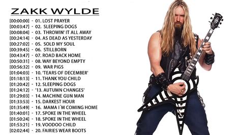 Zakk Wylde Playlist Zakk Wylde Greatest Hits Playlist Youtube